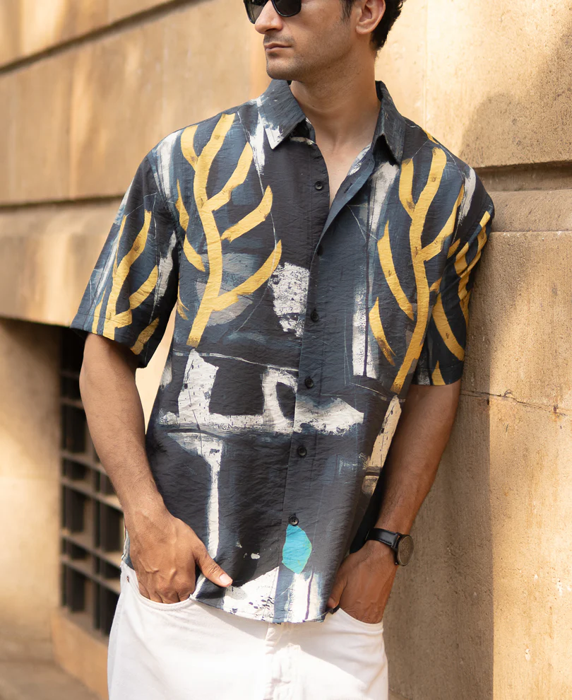 Multicolour Abstract Lightweight Printed Shirt