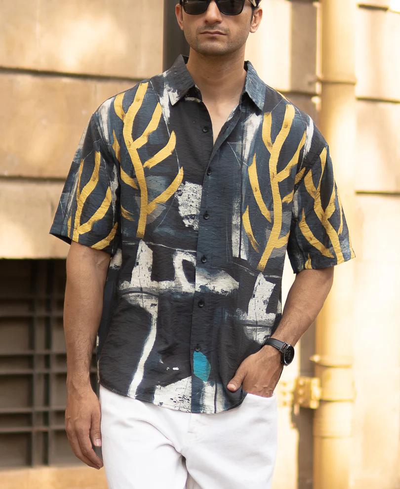 Multicolour Abstract Lightweight Printed Shirt - Image 2