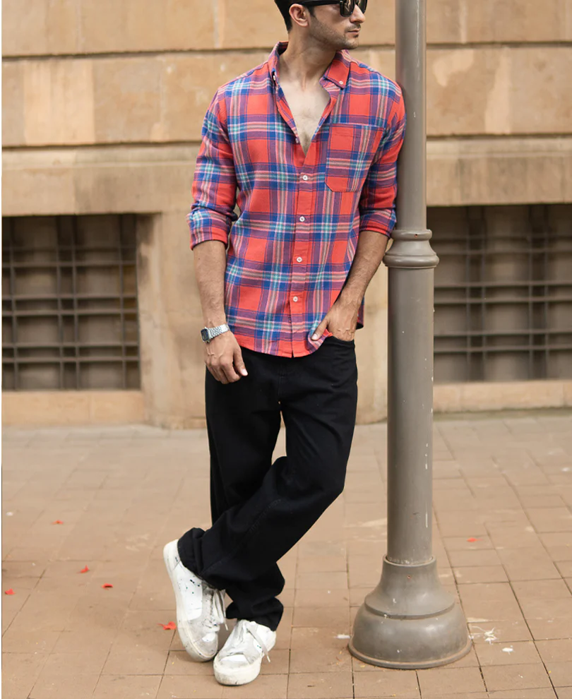 Multicolour Checks Shirt - Image 5