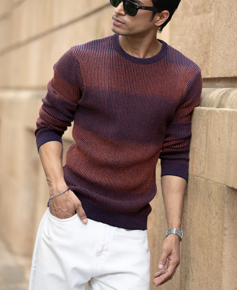Multicolour Knitted Cotton Sweatshirt - Image 2
