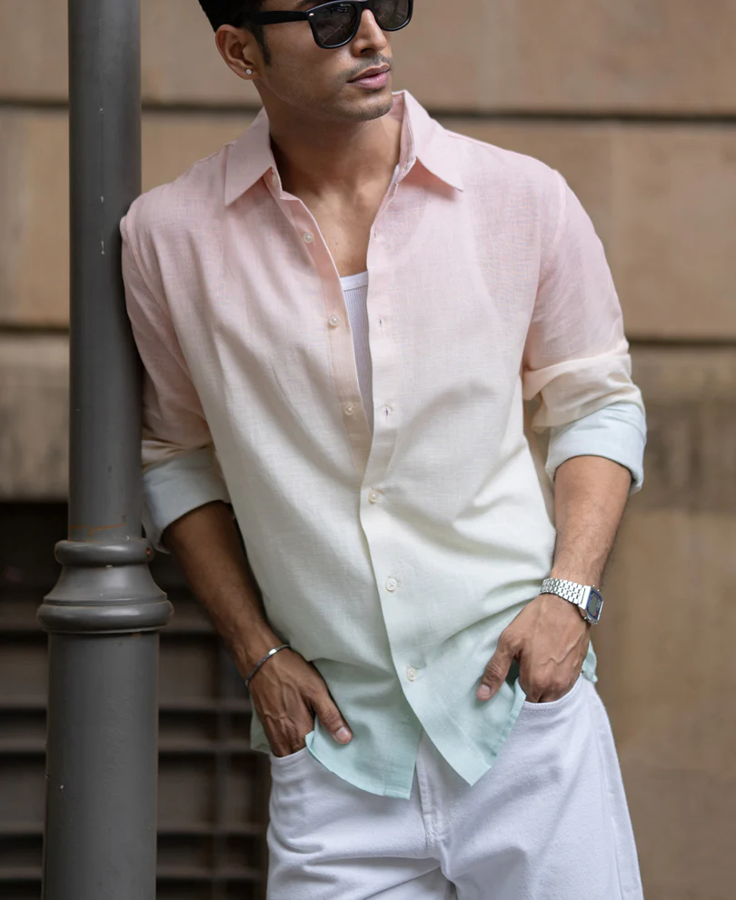 Multicolour Lightweight Ombre Shirt - Image 2