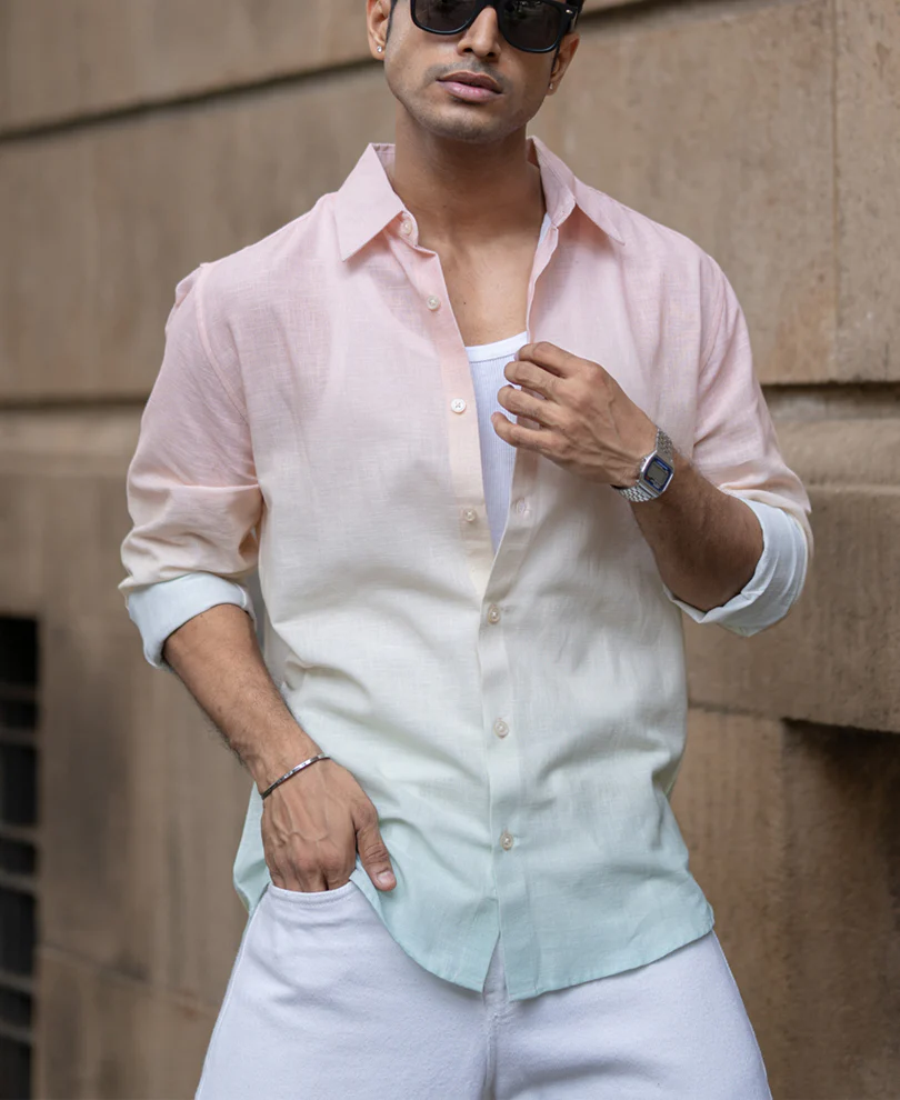 Multicolour Lightweight Ombre Shirt - Image 3
