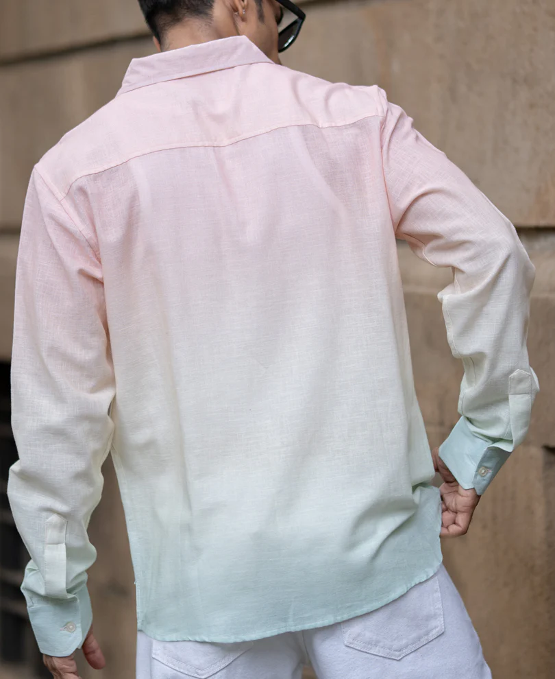 Multicolour Lightweight Ombre Shirt - Image 7