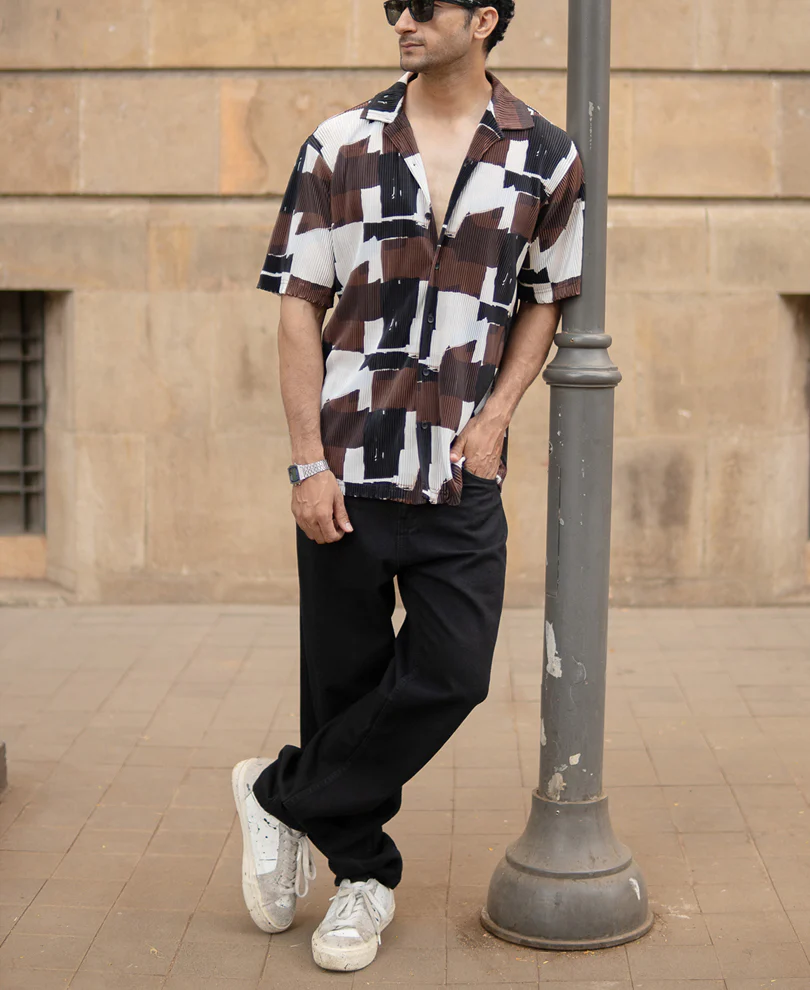 Multicolour Printed Pleat Shirt - Image 6