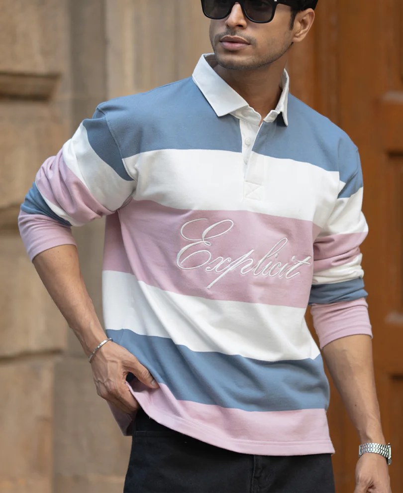 Multicolour Stripe Embroidered T-Shirt - Image 2