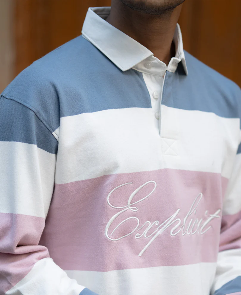 Multicolour Stripe Embroidered T-Shirt - Image 3