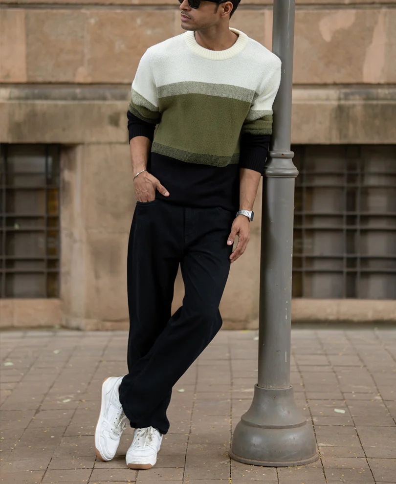 Multicolour Striped Knit Sweater - Image 4
