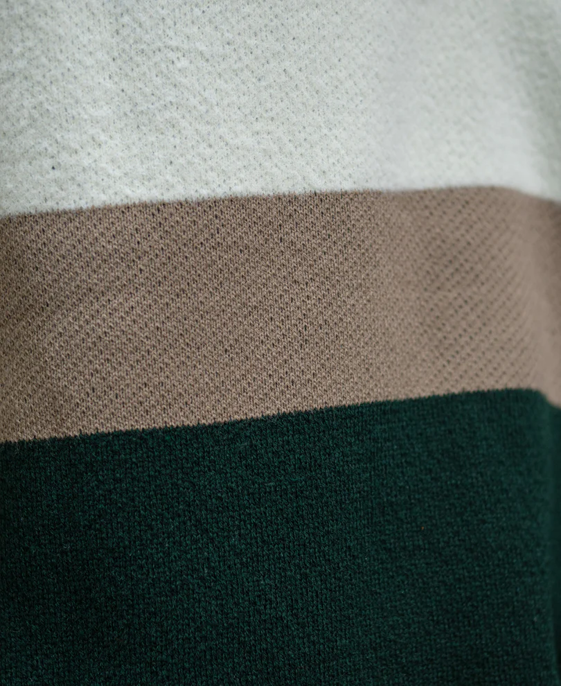 Multicolour Striped Zipper Sweater - Image 4