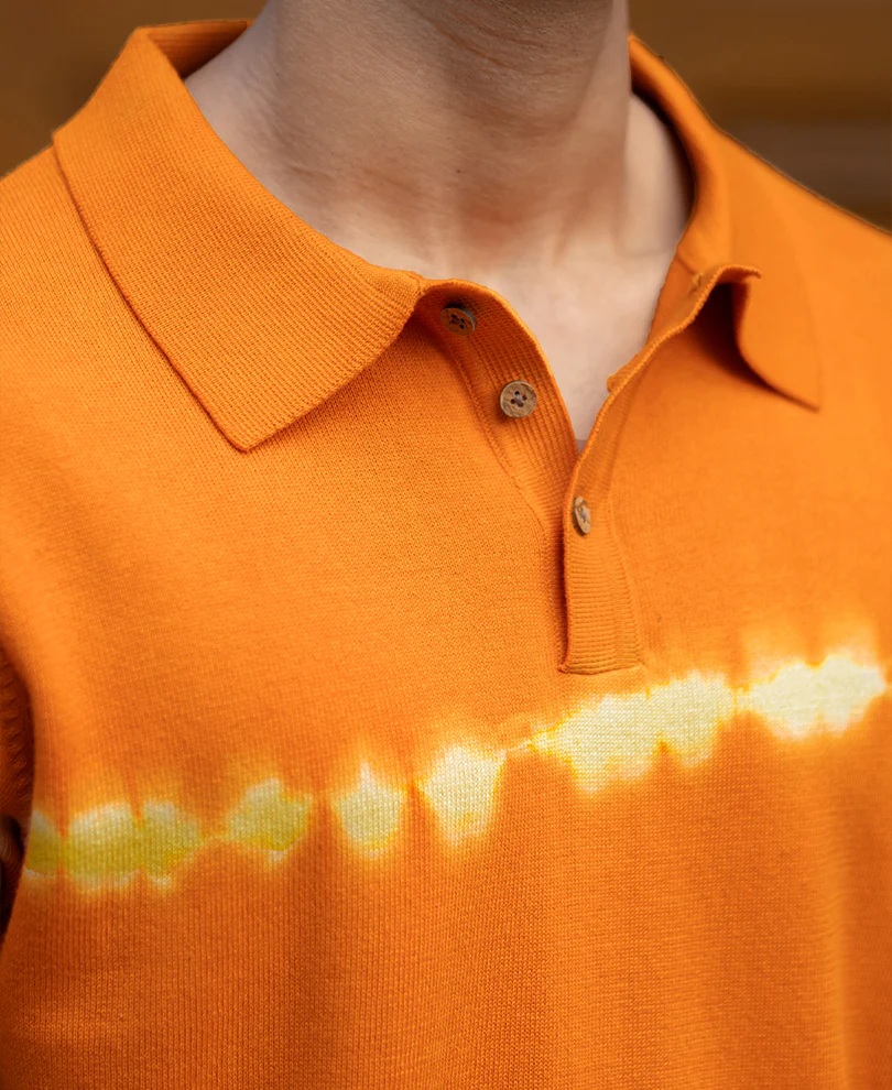 Mustard Tie-Dye Knitted T-Shirt - Image 3