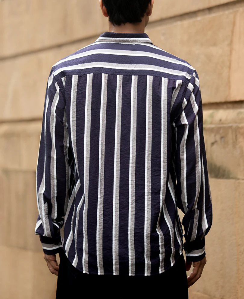 Navy And Grey Stripe Shirt - Image 10