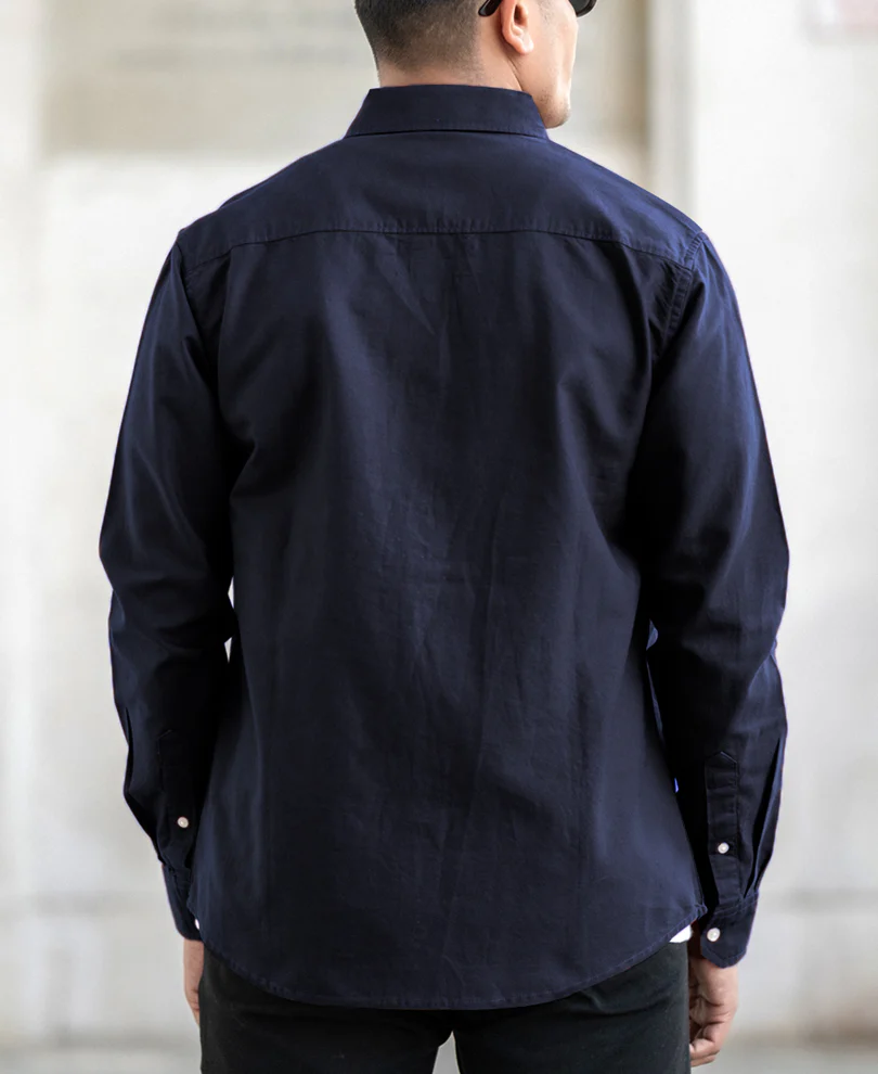 Navy Oxford Shirt - Image 3