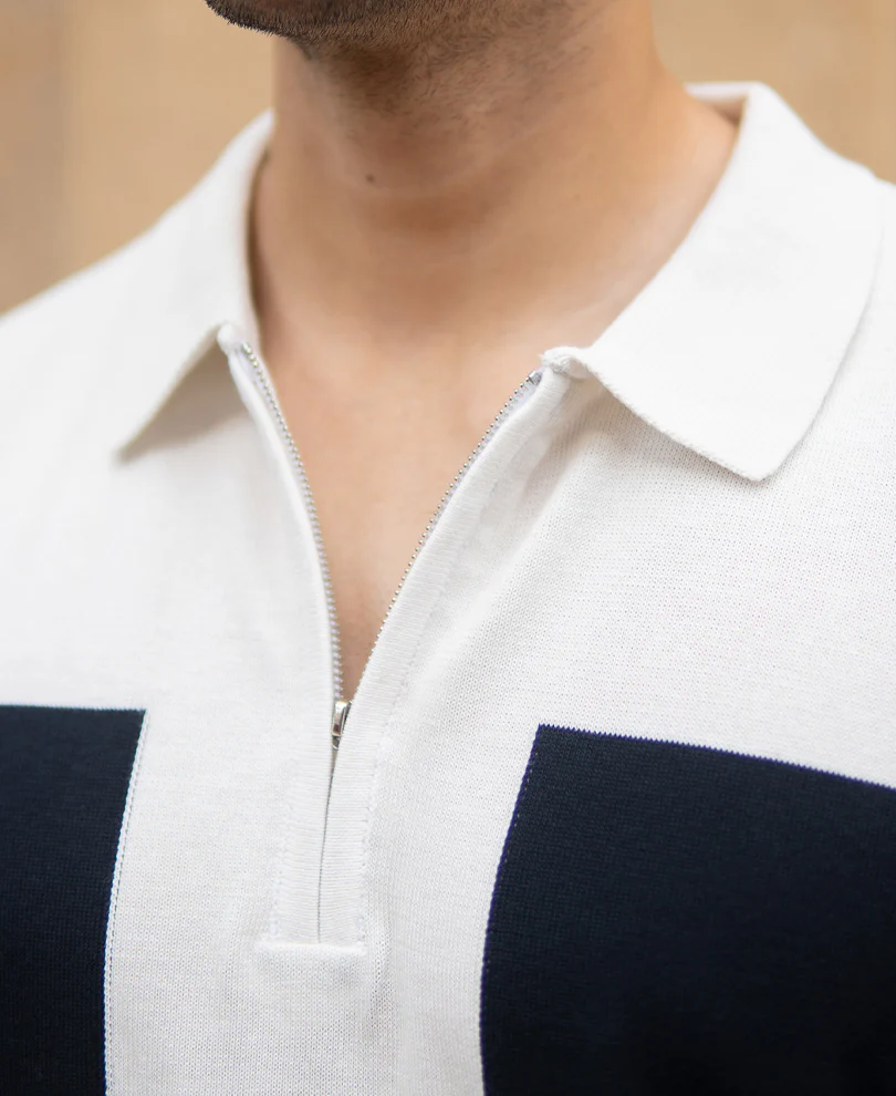 Navy Colour Block T-Shirt - Image 3