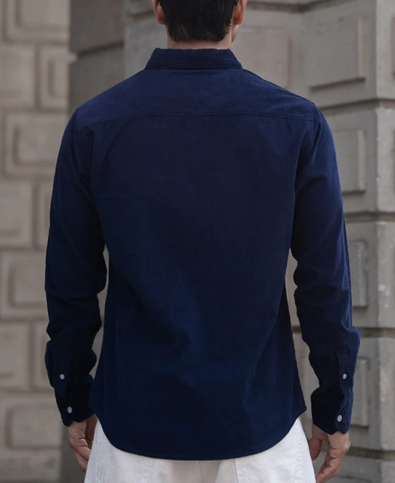 Navy Corduroy Shirt - Image 4