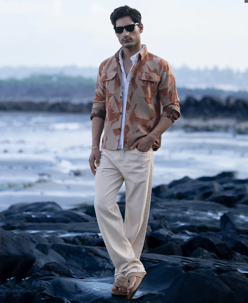 Ochre Jacquard Overshirt - Image 7