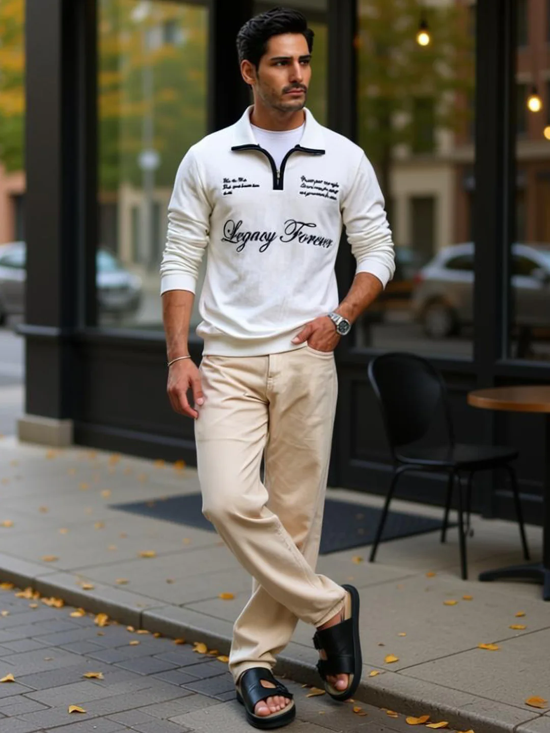 Off-White Contrast Embroidery Sweatshirt - Image 7
