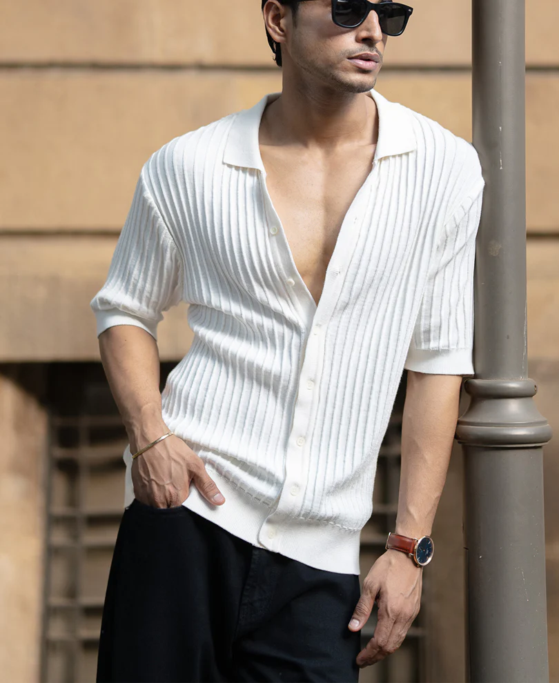 White Knit Shirt - Image 2