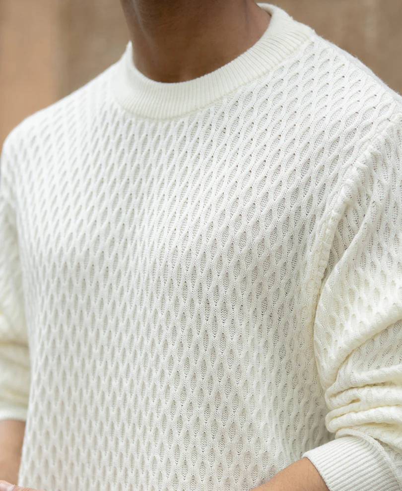 Off White Knitted Sweater - Image 3