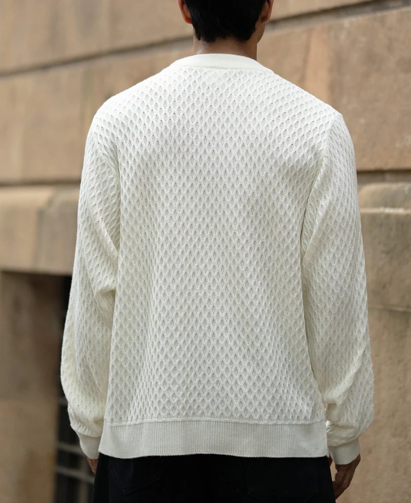 Off White Knitted Sweater - Image 5