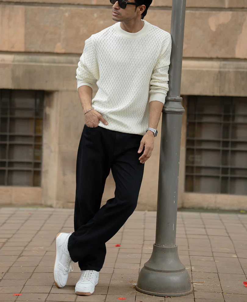 Off White Knitted Sweater - Image 6