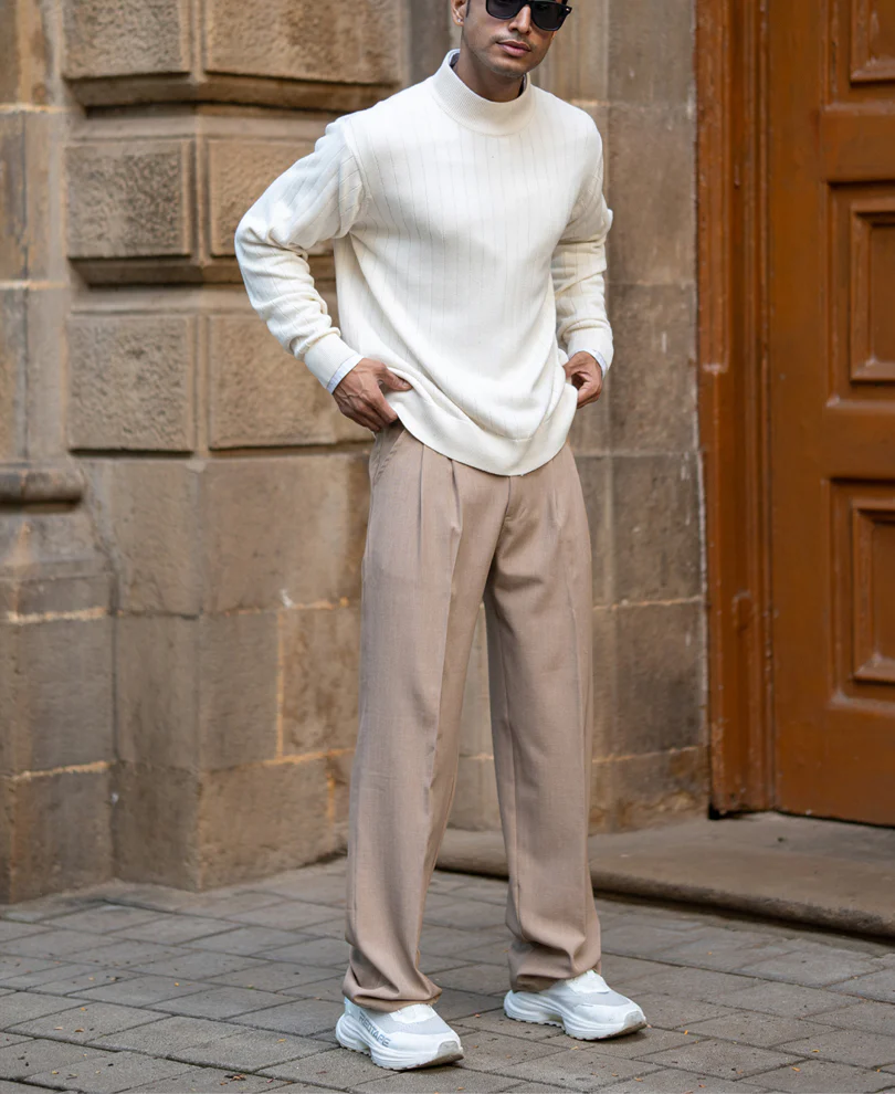 Off-White Structure Stripe High Neck Sweater - Image 7