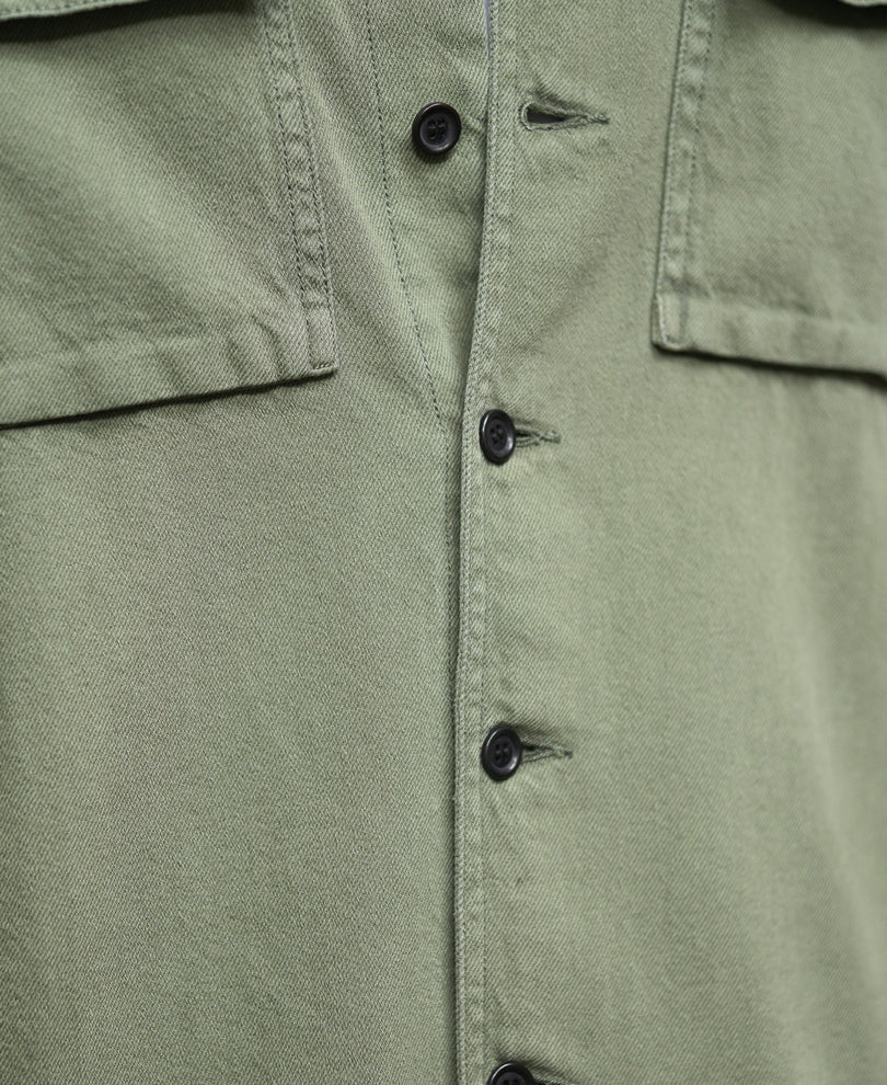 Olive Denim Overshirt - Image 5
