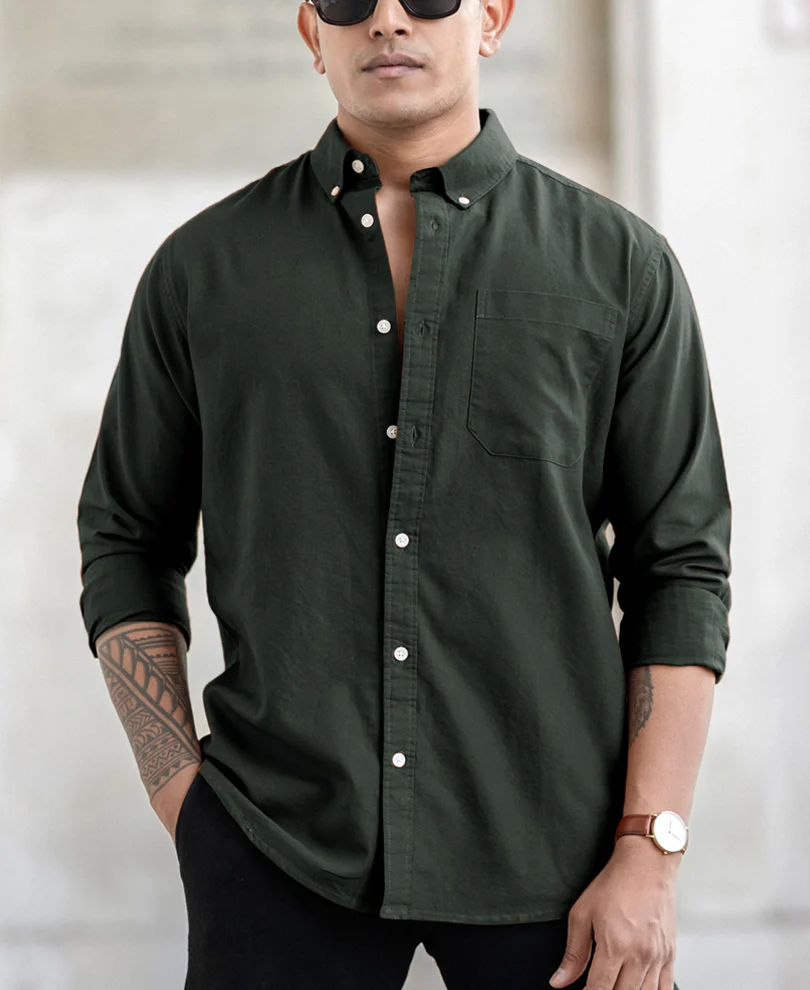 Olive Oxford Shirt