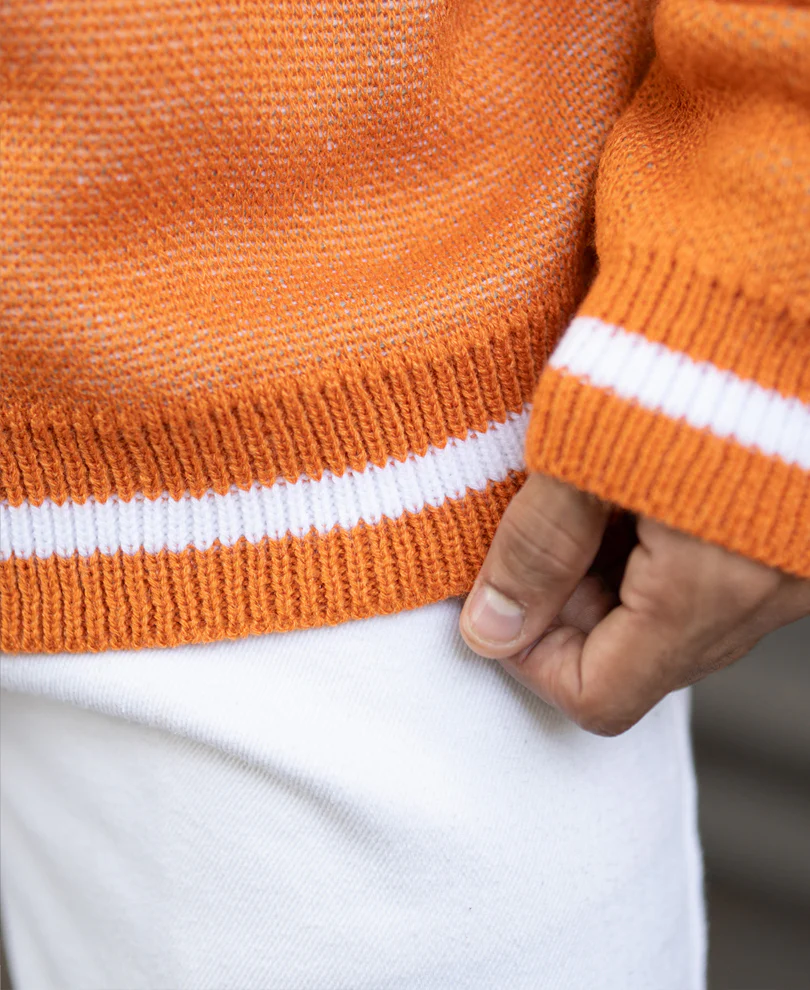 Orange Jacquard Sweater - Image 4