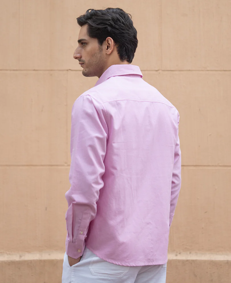 Pink Cotton Oxford Shirt - Image 6
