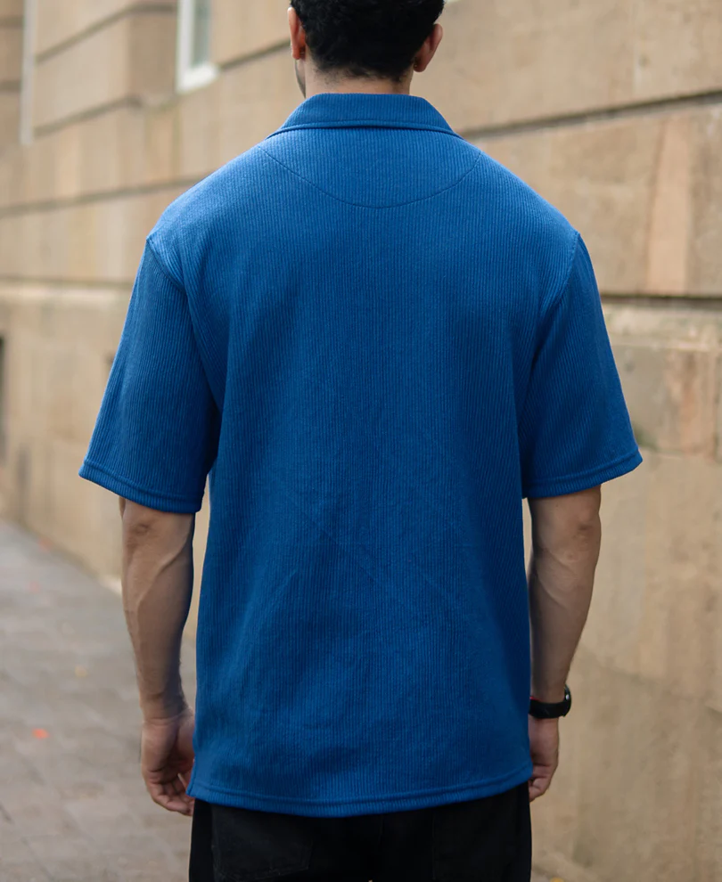 Royal Blue Embroidered Shirt - Image 5