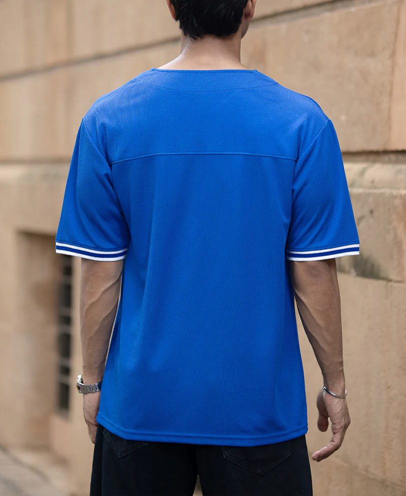 Royal Mesh Texture Printed T-Shirt - Image 5