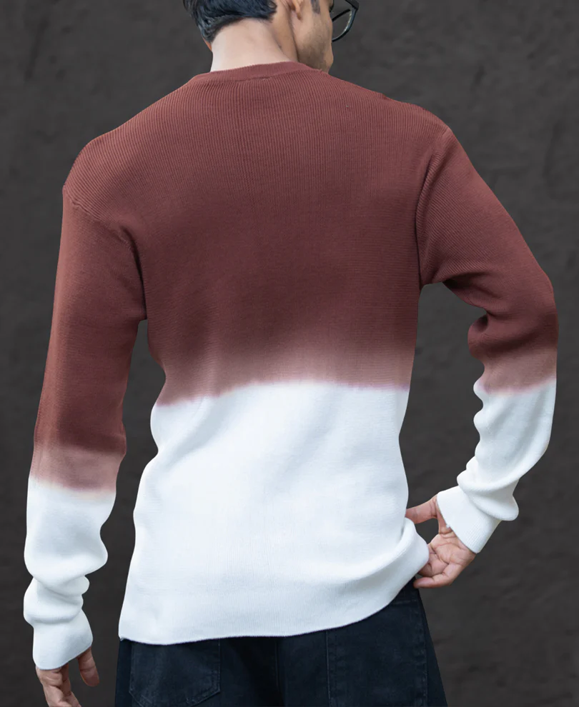 Rust Ombre Knit T-Shirt - Image 4