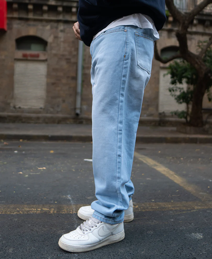 Sky Blue Baggy Fit Jeans - Image 3