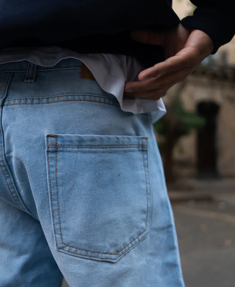 Sky Blue Baggy Fit Jeans - Image 4