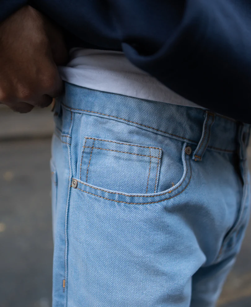 Sky Blue Baggy Fit Jeans - Image 5