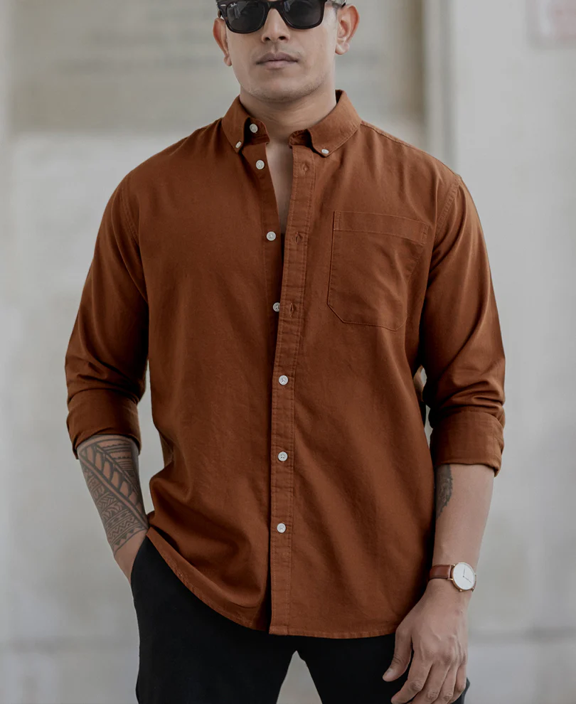 Tan Oxford Shirt - Image 2