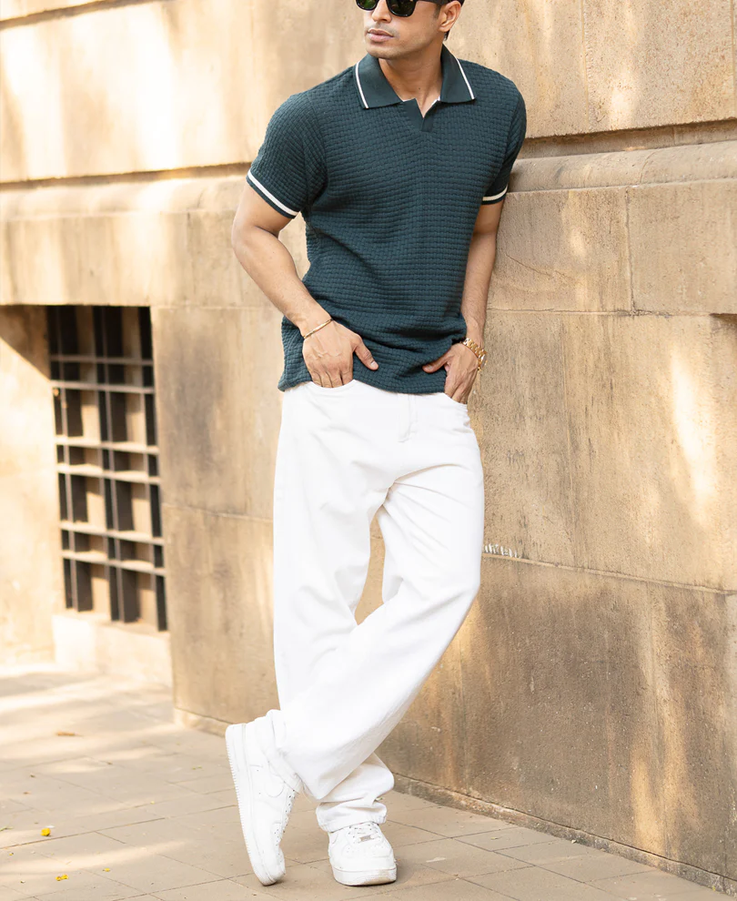 Teal Knitted T-Shirt - Image 6