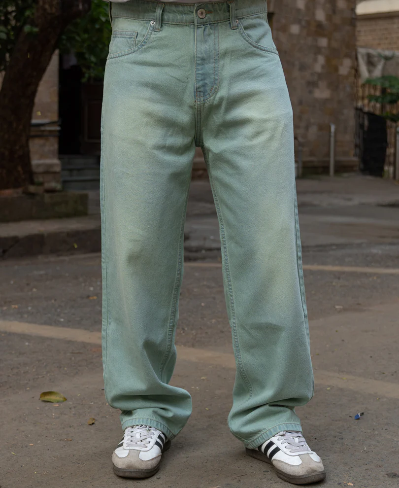 Tinted Blue Baggy Jeans - Image 2