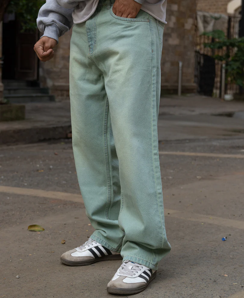 Tinted Blue Baggy Jeans - Image 3