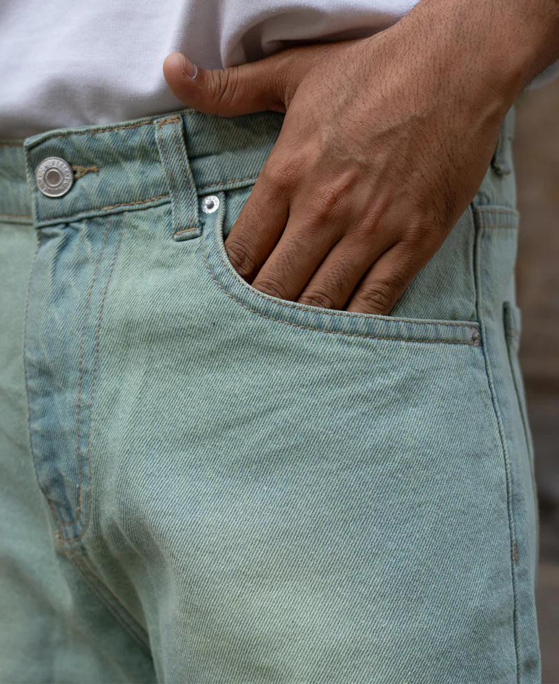Tinted Blue Baggy Jeans - Image 4