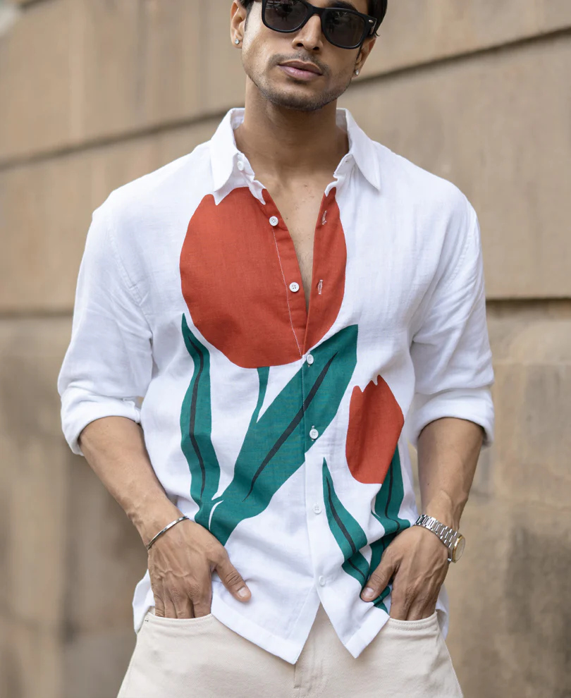 Tulip Print Lightweight Shirt - Image 2