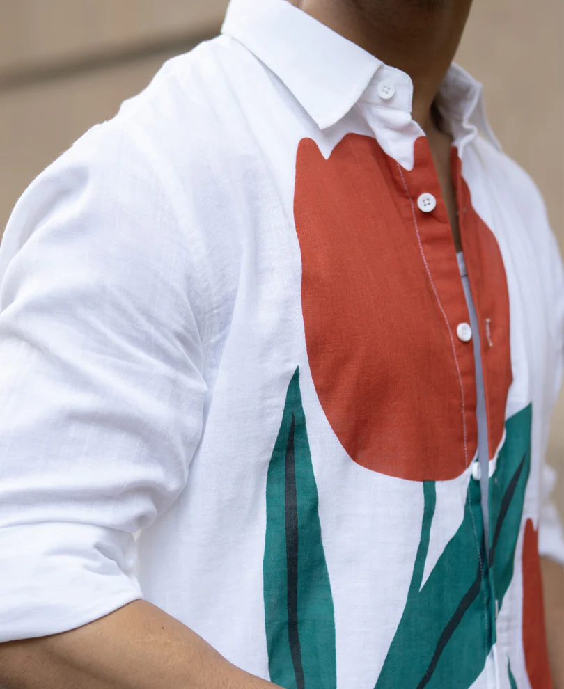 Tulip Print Lightweight Shirt - Image 5