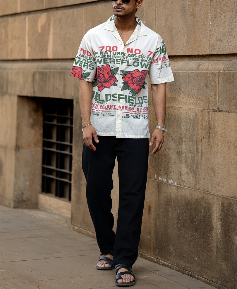 Washed Flower Print Shirt - Image 6