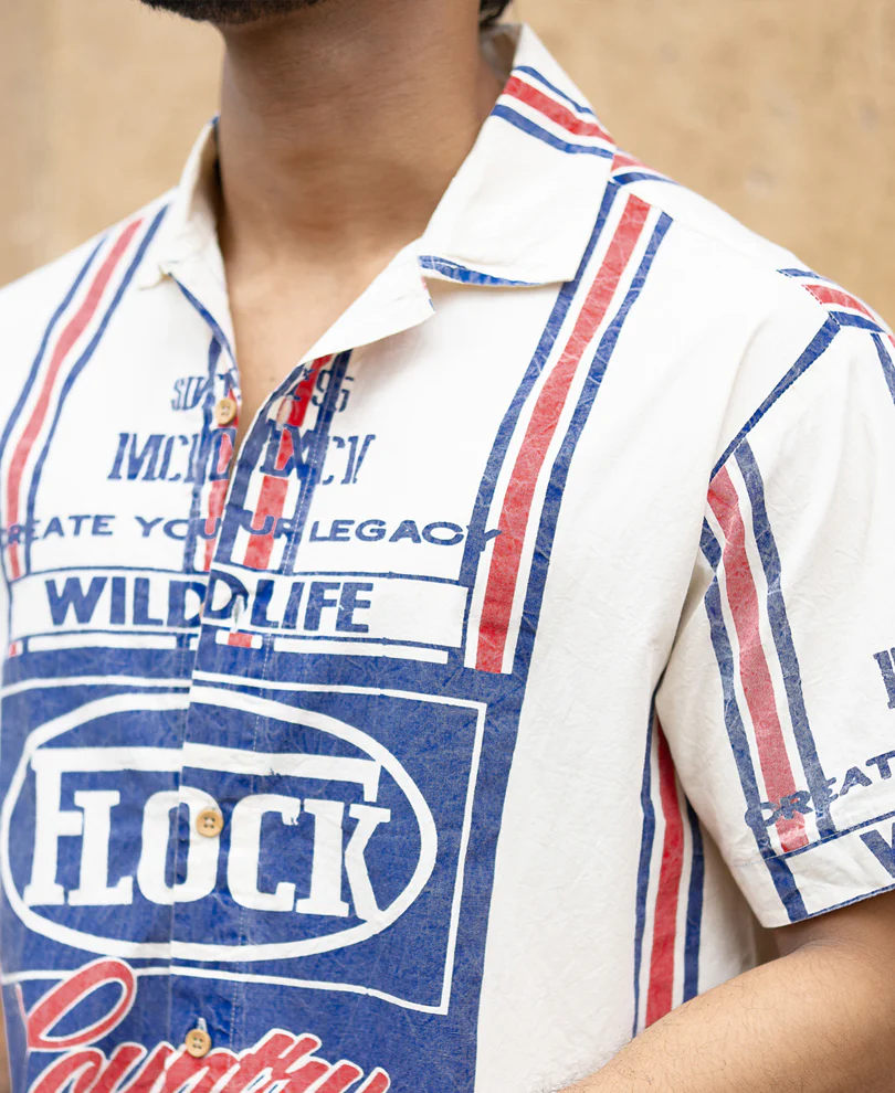 Washed Stripe Print Shirt - Image 3