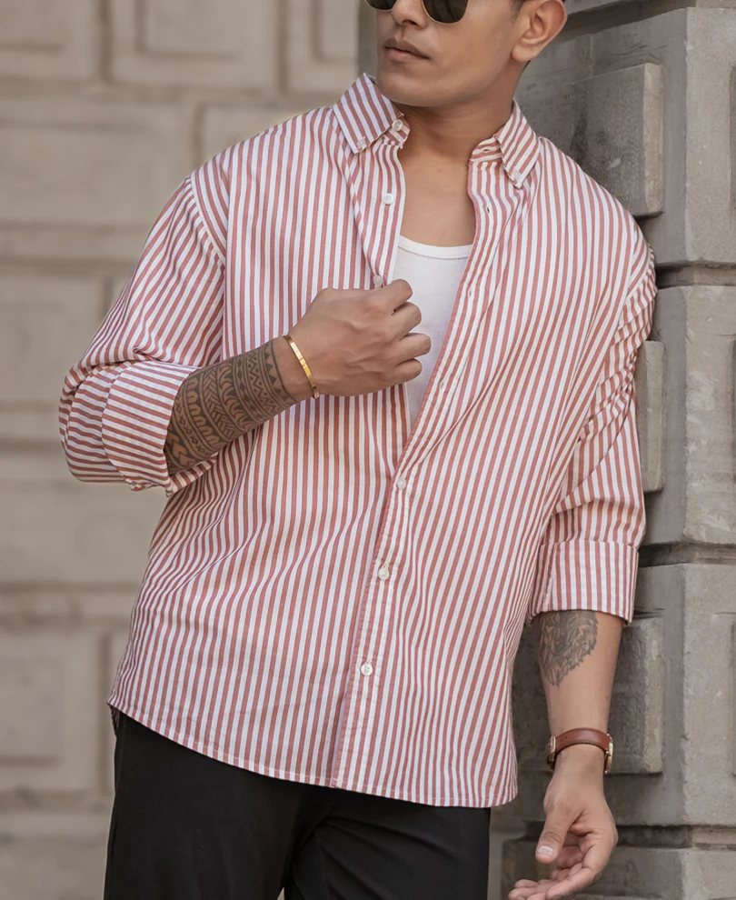 Rust Stripe Shirt - Image 2