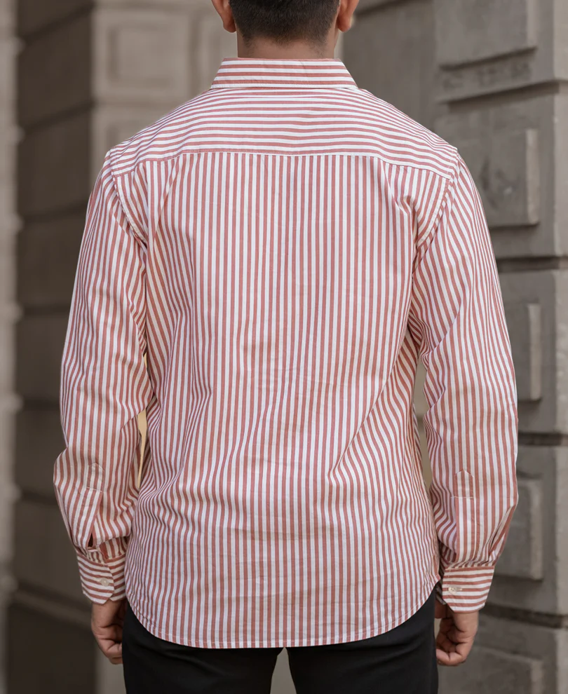 Rust Stripe Shirt - Image 3