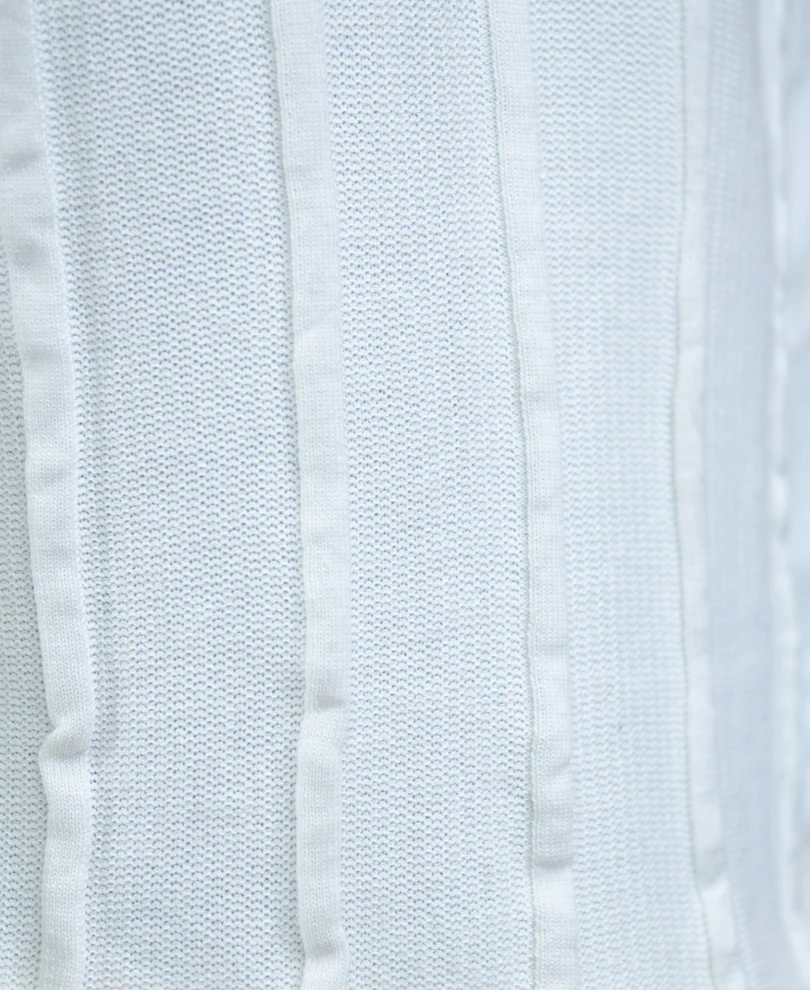 White Cotton Structured T-Shirt - Image 4