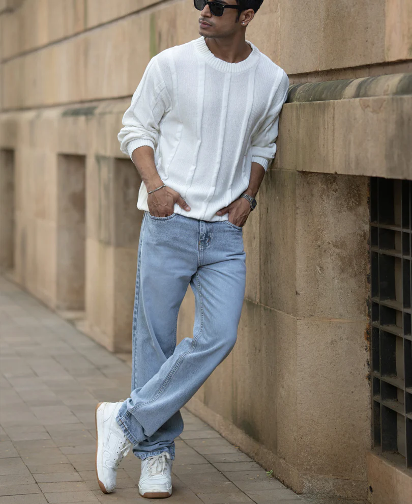 White Cotton Structured T-Shirt - Image 7