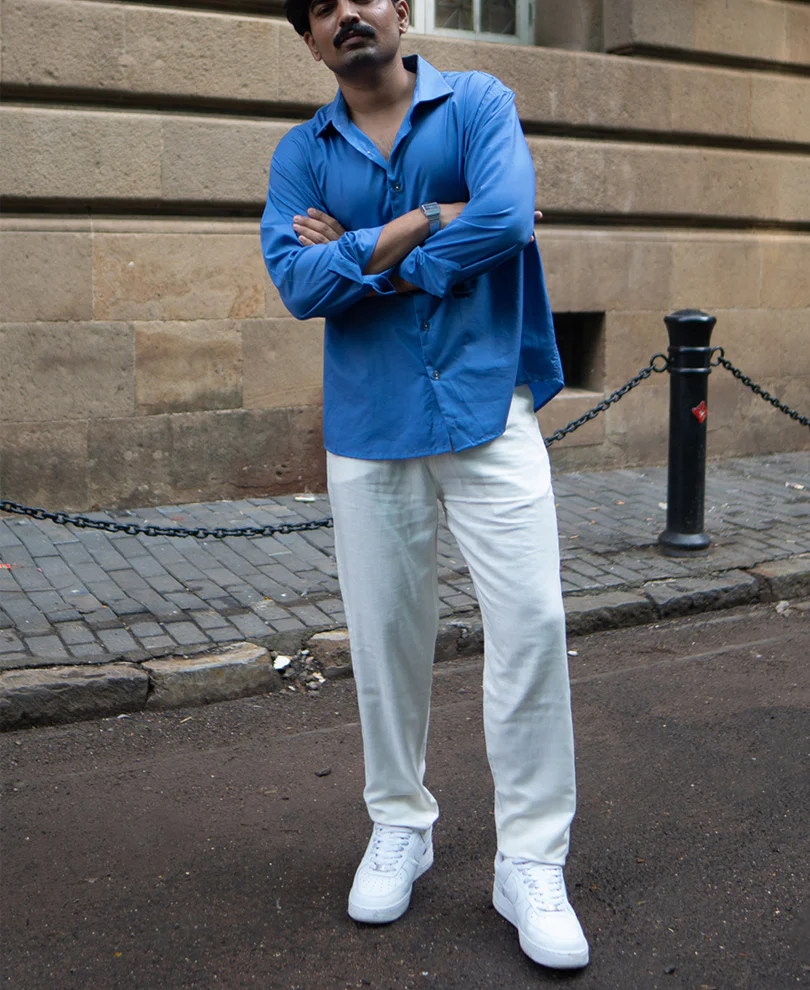 White Flowy Linen Pant - Image 6