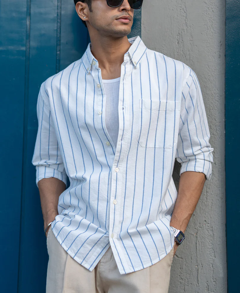 White Oxford Stripe Shirt