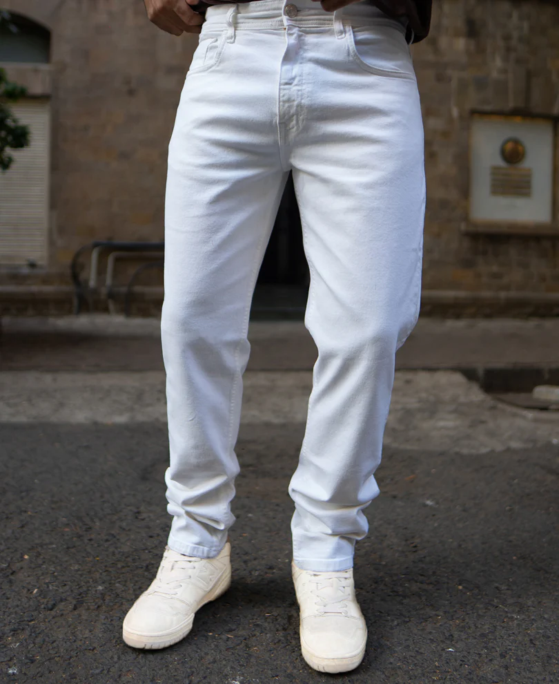 White Regular Fit Denim - Image 2
